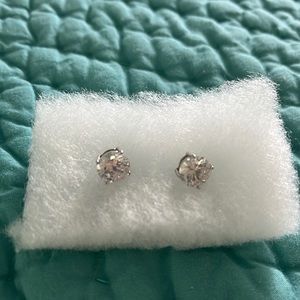 CZ diamond stud earrings